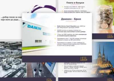 Brožura pro nábor Daikin v Srbsku