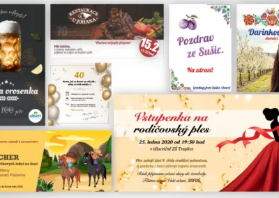 Tiskoviny, pozvánky, vouchery apod.